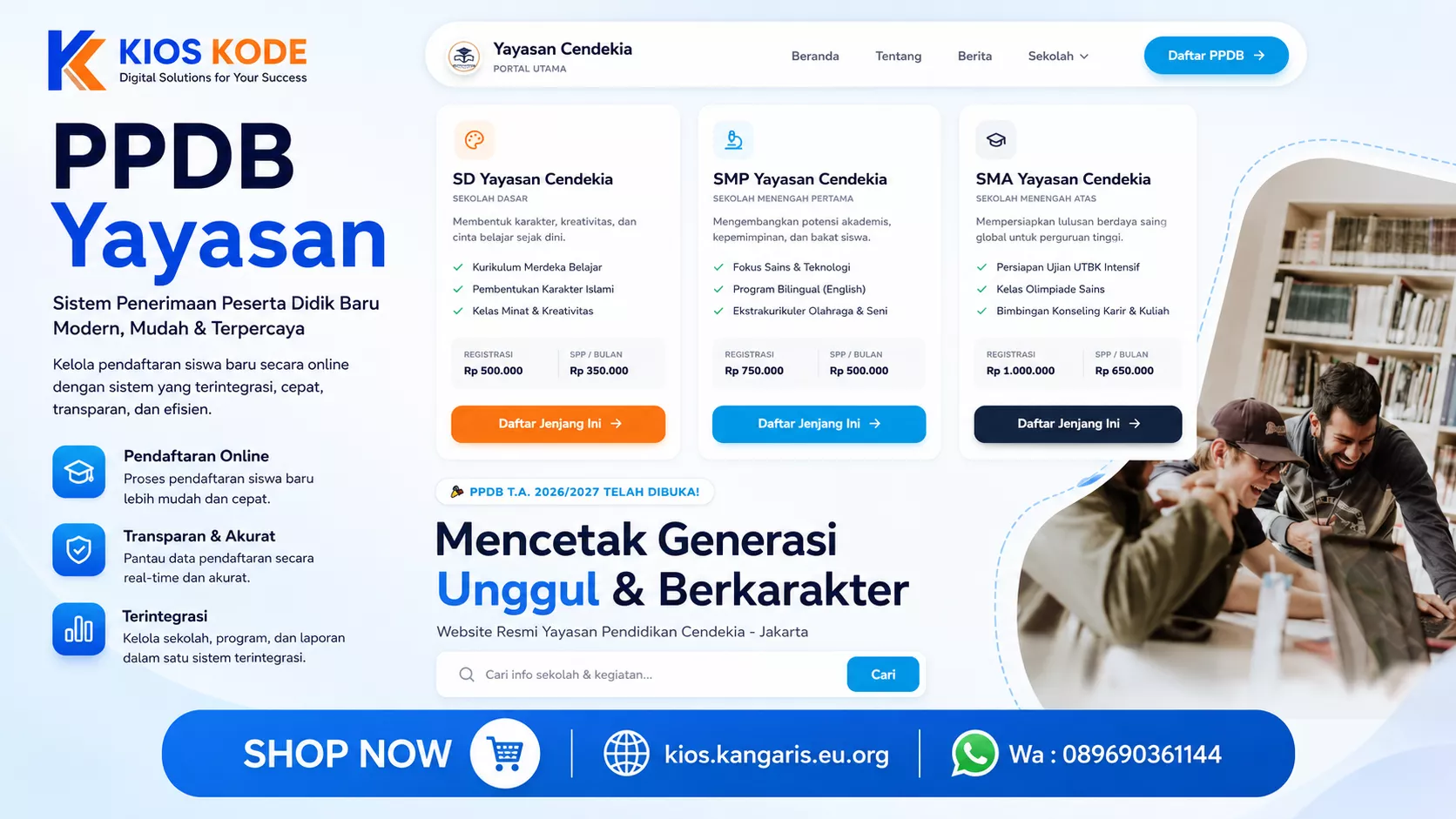 Website PPDB Yayasan